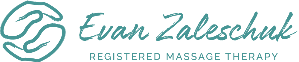 evan zaleschuk, registered massage therapist, brand logo
